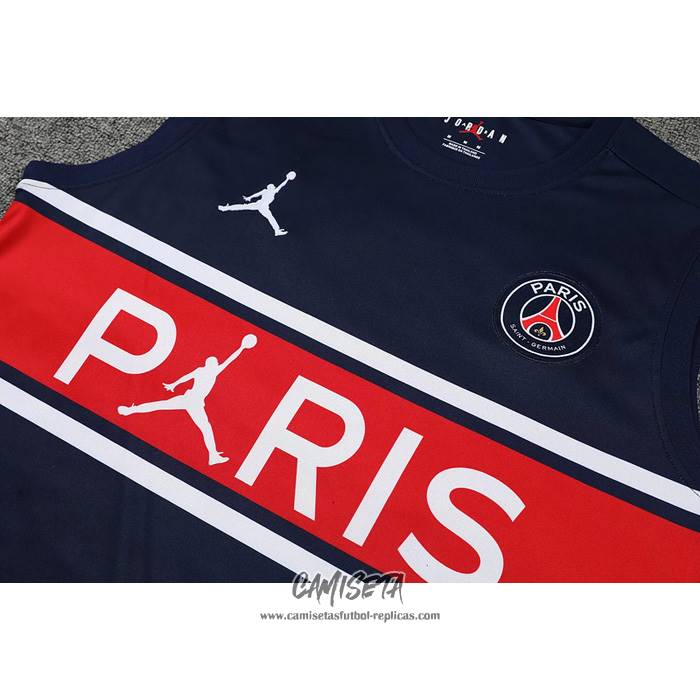 Camiseta de Entrenamiento Paris Saint-Germain 2022-2023 Sin Mangas Azul y Rojo